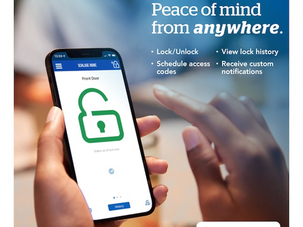 Schlage Encode Plus Camelot Matte Black Smart Wi-Fi and Bluetooth Touchscreen Keypad Electronic Deadbolt Lock