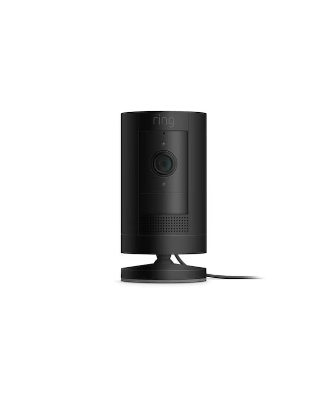 Ring Stick Up Cam Plug-In - Indoor/Outdoor Smart Security Wifi Video Camera with 2-Way Talk, Night Vision, Black