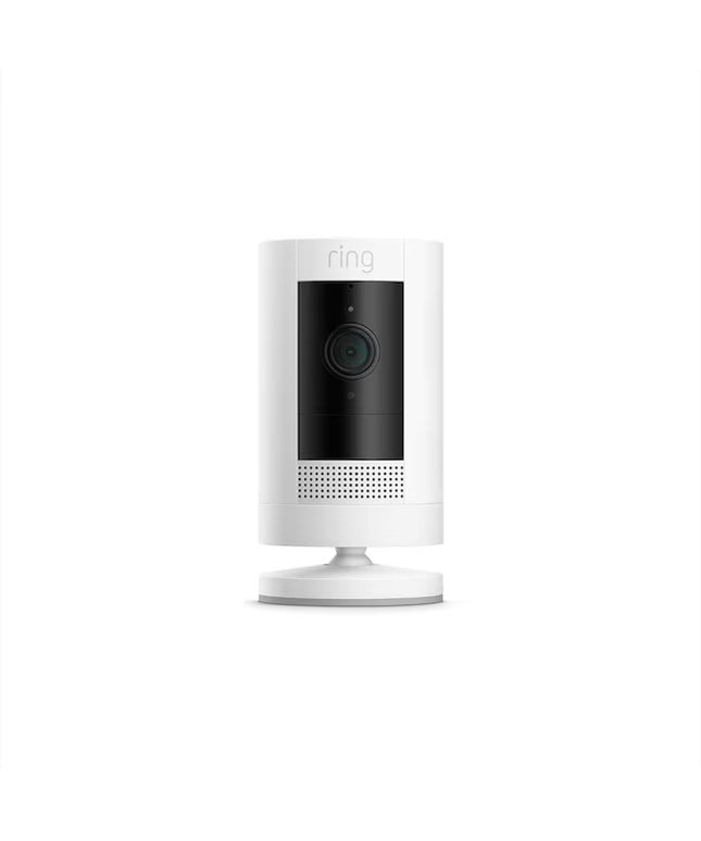 Ring Outdoor Cam (Stick Up Cam) Battery Smart Security Wifi Video Camera with 2-Way Talk, Night Vision, White