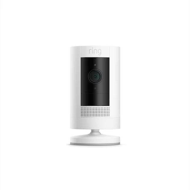 Ring Outdoor Cam (Stick Up Cam) Battery Smart Security Wifi Video Camera with 2-Way Talk, Night Vision, White