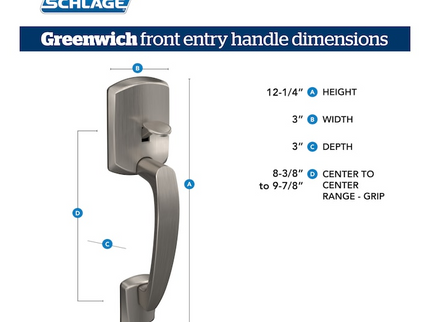 Schlage Arrive Camelot Matte Black Electronic Deadbolt and Greenwich Handleset Bundle
