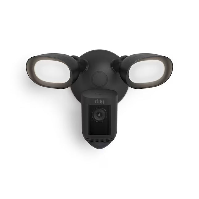 Ring Floodlight Cam Pro with 2K Video and Ring Vision, 2 LED Lights, Dual Band Wi-Fi, and 3D Motion Detection, Black