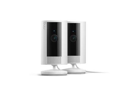 Ring Indoor Cam (2nd Gen) - Plug-In Smart Security Wifi Video Camera, with Included Privacy Cover, Night Vision, White, 2-Pack
