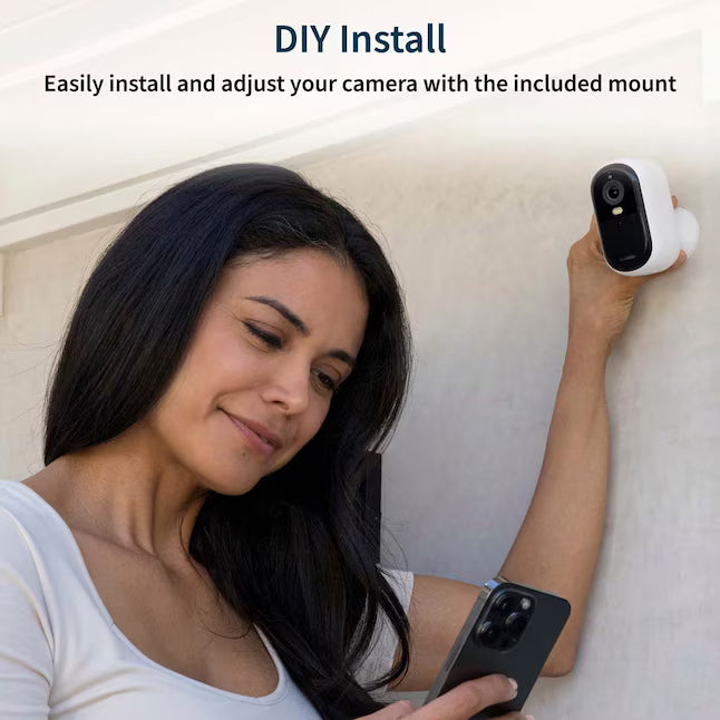 Arlo Essential Outdoor Camera (2nd Generation) Indoor/Outdoor 1-Channel 1-Camera 2K Battery-operated Spotlight Security Camera System