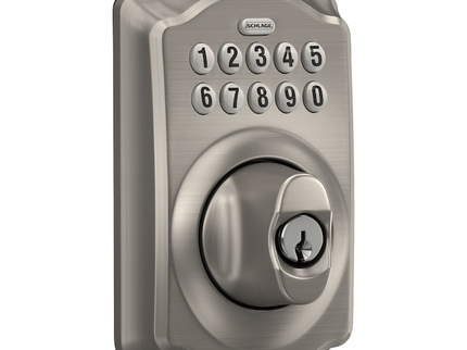 Schlage Camelot Satin Nickel Keypad Electronic Deadbolt Lock