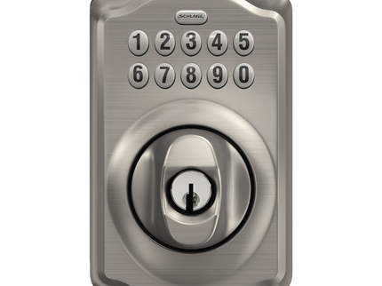 Schlage Camelot Satin Nickel Keypad Electronic Deadbolt Lock