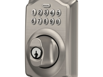 Schlage Camelot Satin Nickel Keypad Electronic Deadbolt Lock