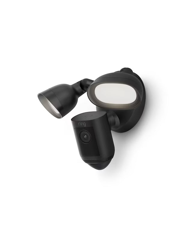 Ring Floodlight Cam Pro with 2K Video and Ring Vision, 2 LED Lights, Dual Band Wi-Fi, and 3D Motion Detection, Black