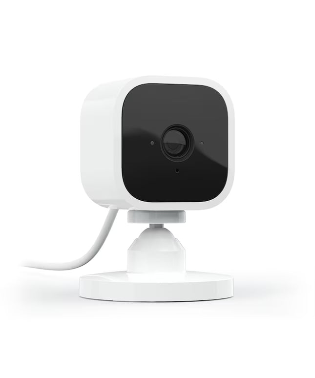 Blink Mini – Compact Indoor Plug-in Smart Security Camera, 1080p HD Video, Night Vision, Motion Detection, Two-way Audio, Easy Set Up, Works with Alexa – White