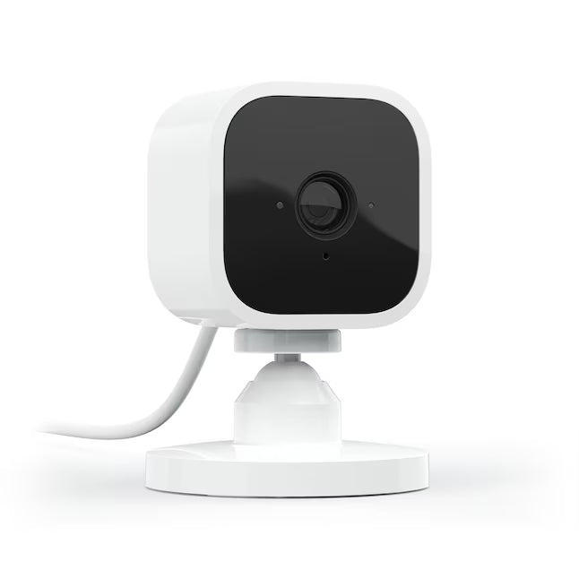Blink Mini – Compact Indoor Plug-in Smart Security Camera, 1080p HD Video, Night Vision, Motion Detection, Two-way Audio, Easy Set Up, Works with Alexa – White