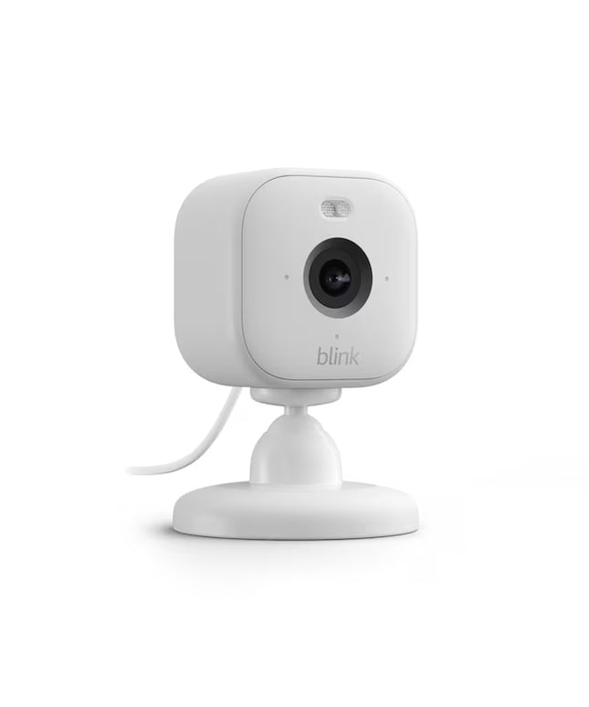 Blink New Mini 2 - Plug-in Smart Security Camera with HD Night View in Color, Built-in Spotlight, Two-way Audio and Motion Detection, Works with Alexa - White