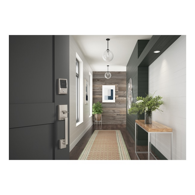 Schlage Encode Plus Century Satin Nickel Smart Wi-Fi and Bluetooth Touchscreen Keypad Electronic Deadbolt Lock