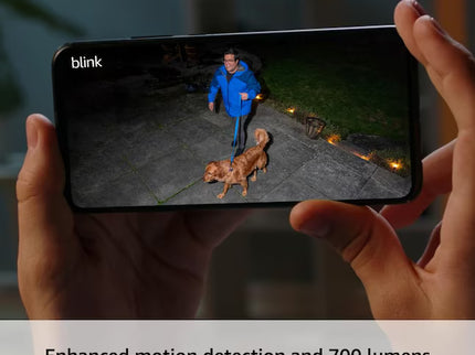 Blink All-New Outdoor 4 Floodlight Camera – Wire-free Smart Security Camera, 700 lumens, Two-year Battery Life, HD Live View, Enhanced Motion Detection, Works with Alexa - Black