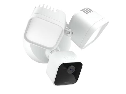 Blink Wired Floodlight Camera - Smart Security Camera - 2600 Lumens, HD Live View - Enhanced Motion Detection - Built-in siren - Works with Alexa - White