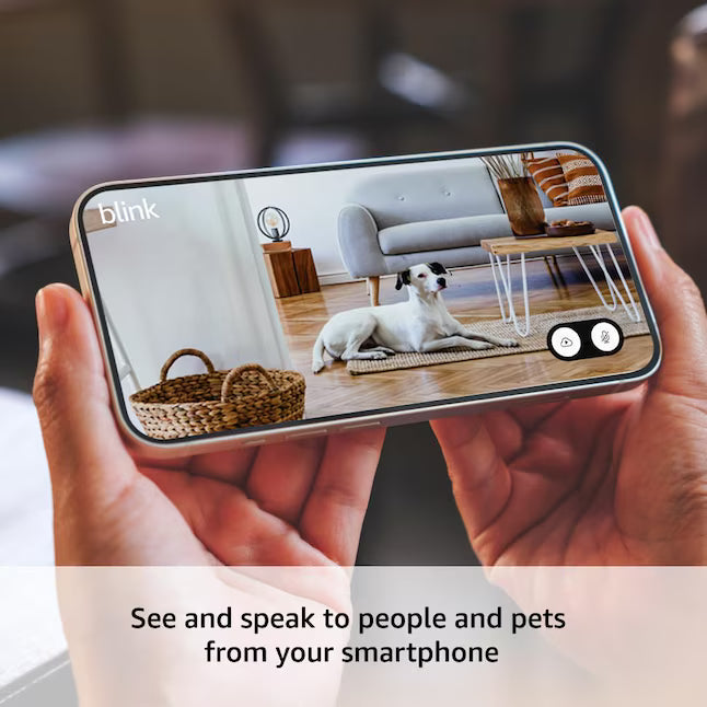 Blink New Mini 2 - Plug-in Smart Security Camera with HD Night View in Color, Built-in Spotlight, Two-way Audio and Motion Detection, Works with Alexa - White