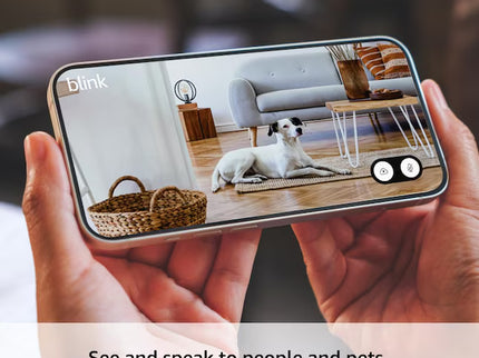 Blink Mini 2 - Plug-in Smart Security Camera with HD Night View in Color, Built-in Spotlight, Two-way Audio and Motion Detection, Works with Alexa - 2-Pack - White