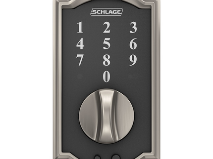 Schlage Touch Camelot Satin Nickel Touchscreen Keypad Electronic Deadbolt Lock