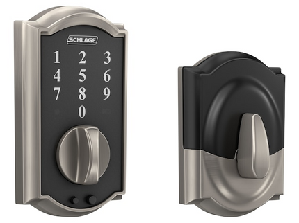 Schlage Touch Camelot Satin Nickel Touchscreen Keypad Electronic Deadbolt Lock