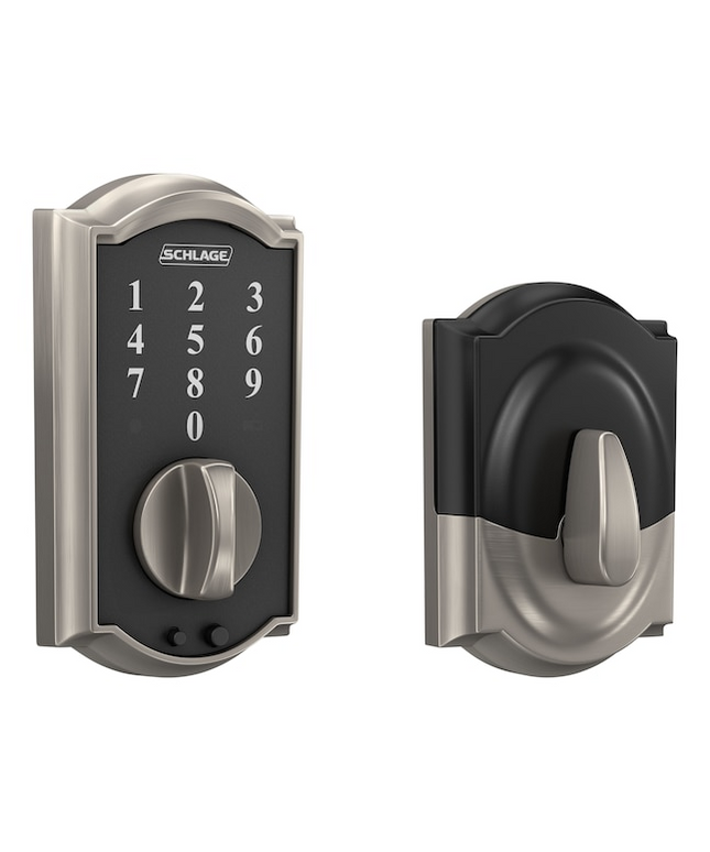 Schlage Touch Camelot Satin Nickel Touchscreen Keypad Electronic Deadbolt Lock