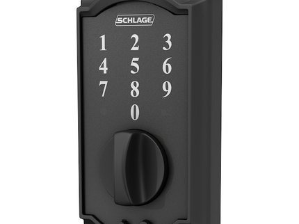Schlage Touch Camelot Matte Black Touchscreen Keypad Electronic Deadbolt Lock