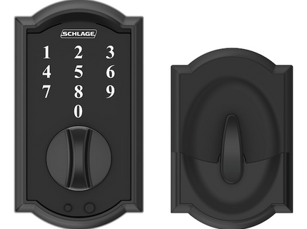 Schlage Touch Camelot Matte Black Touchscreen Keypad Electronic Deadbolt Lock