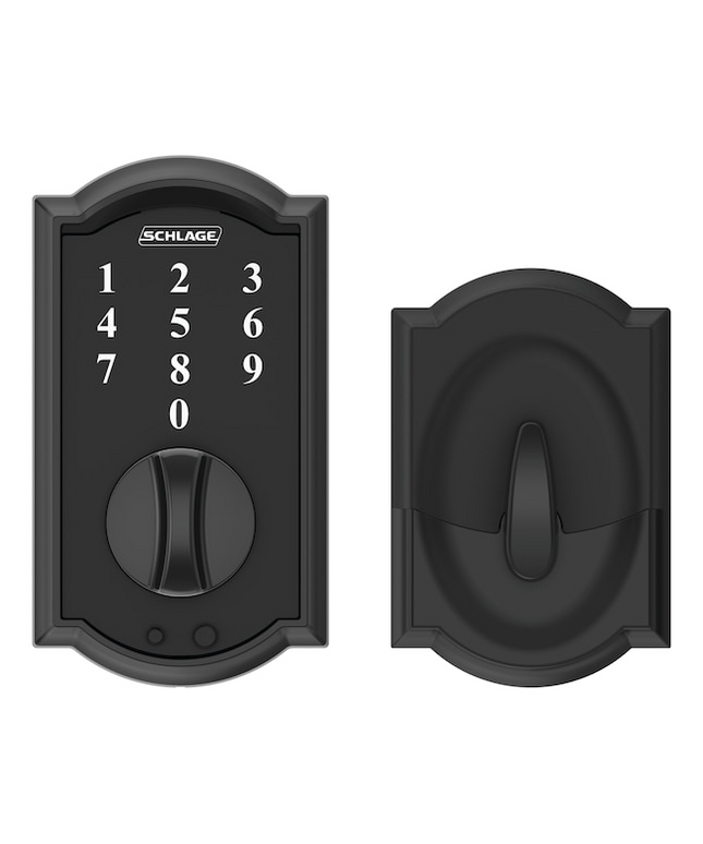 Schlage Touch Camelot Matte Black Touchscreen Keypad Electronic Deadbolt Lock