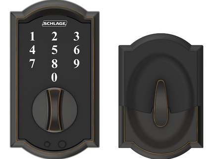 Schlage Touch Camelot Aged Bronze Touchscreen Keypad Electronic Deadbolt Lock