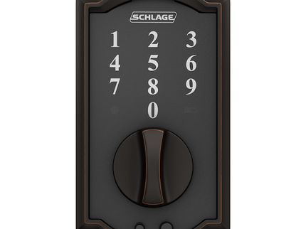 Schlage Touch Camelot Aged Bronze Touchscreen Keypad Electronic Deadbolt Lock