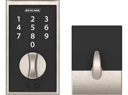 Schlage Touch Century Satin Nickel Touchscreen Keypad Electronic Deadbolt Lock