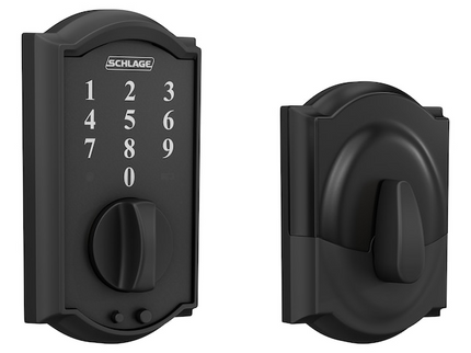 Schlage Touch Camelot Matte Black Touchscreen Keypad Electronic Deadbolt Lock