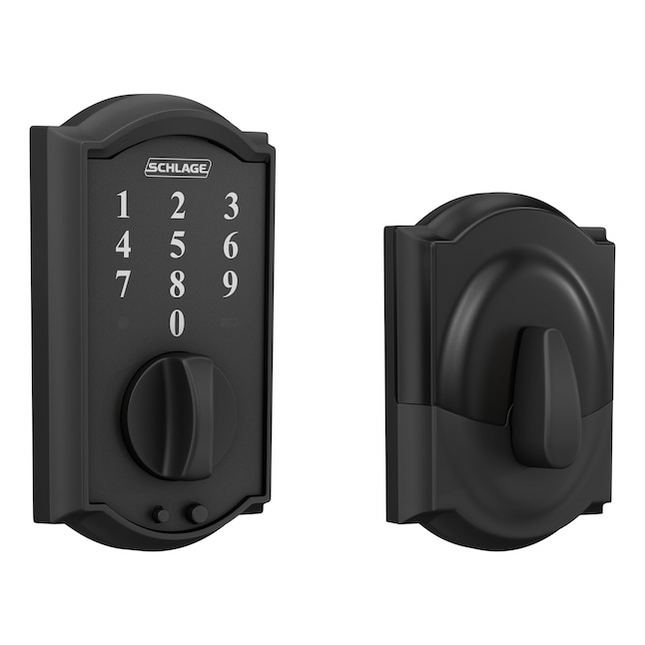 Schlage Touch Camelot Matte Black Touchscreen Keypad Electronic Deadbolt Lock