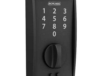 Schlage Touch Century Matte Black Touchscreen Keypad Electronic Deadbolt Lock