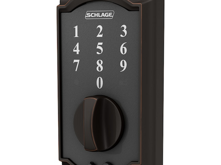 Schlage Touch Camelot Aged Bronze Touchscreen Keypad Electronic Deadbolt Lock