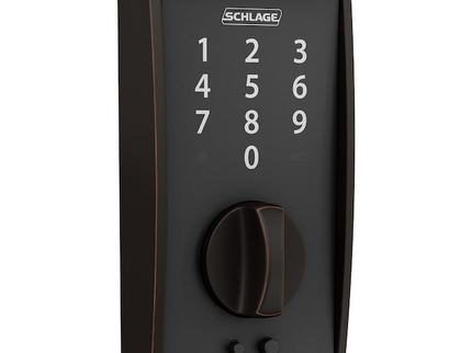 Schlage Touch Century Aged Bronze Touchscreen Keypad Electronic Deadbolt Lock