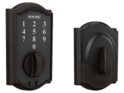 Schlage Touch Camelot Aged Bronze Touchscreen Keypad Electronic Deadbolt Lock