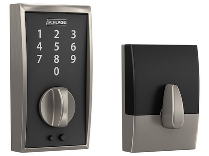 Schlage Touch Century Satin Nickel Touchscreen Keypad Electronic Deadbolt Lock