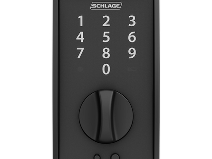 Schlage Touch Century Matte Black Touchscreen Keypad Electronic Deadbolt Lock