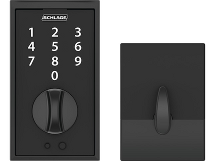 Schlage Touch Century Matte Black Touchscreen Keypad Electronic Deadbolt Lock