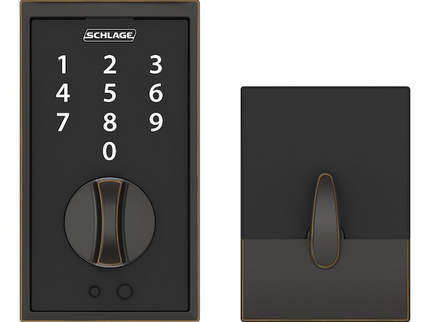 Schlage Touch Century Aged Bronze Touchscreen Keypad Electronic Deadbolt Lock