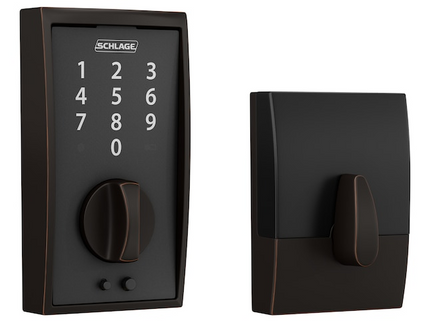 Schlage Touch Century Aged Bronze Touchscreen Keypad Electronic Deadbolt Lock