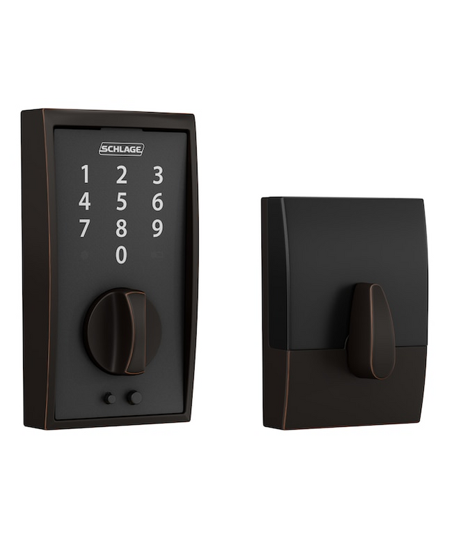 Schlage Touch Century Aged Bronze Touchscreen Keypad Electronic Deadbolt Lock