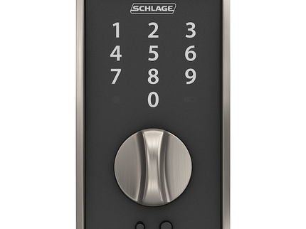 Schlage Touch Century Satin Nickel Touchscreen Keypad Electronic Deadbolt Lock
