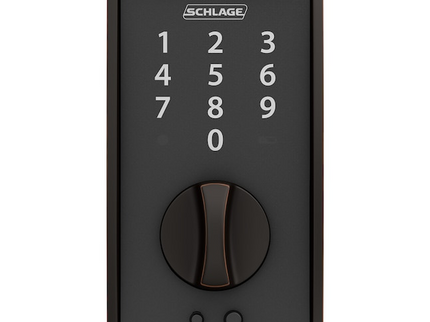 Schlage Touch Century Aged Bronze Touchscreen Keypad Electronic Deadbolt Lock