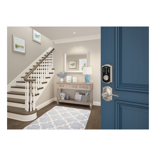Schlage Touch Camelot Satin Nickel Touchscreen Keypad Electronic Deadbolt Lock