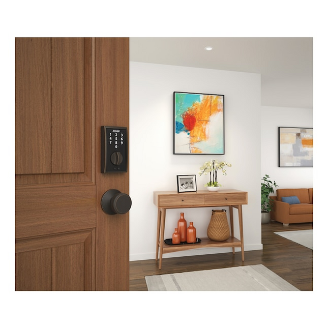 Schlage Touch Century Aged Bronze Touchscreen Keypad Electronic Deadbolt Lock