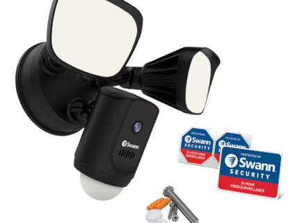 Swann Wireless floodlight security camera Outdoor 1-Camera 1080P Hardwired Floodlight Micro Sd Security Camera System