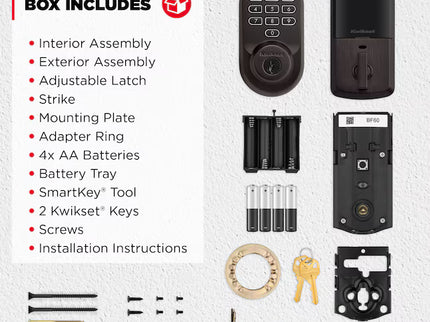 Kwikset Halo Keypad Venetian Bronze Smart Wi-Fi and Keypad Electronic Deadbolt Lock ft. SmartKey Security