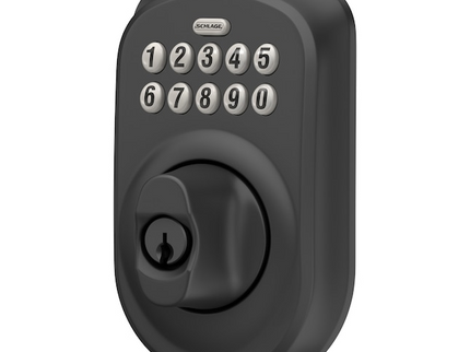 Schlage Plymouth Matte Black Keypad Electronic Deadbolt Lock