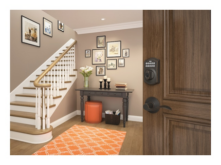 Schlage Customizable Keying Camelot Aged Bronze Keypad Electronic Deadbolt Lock