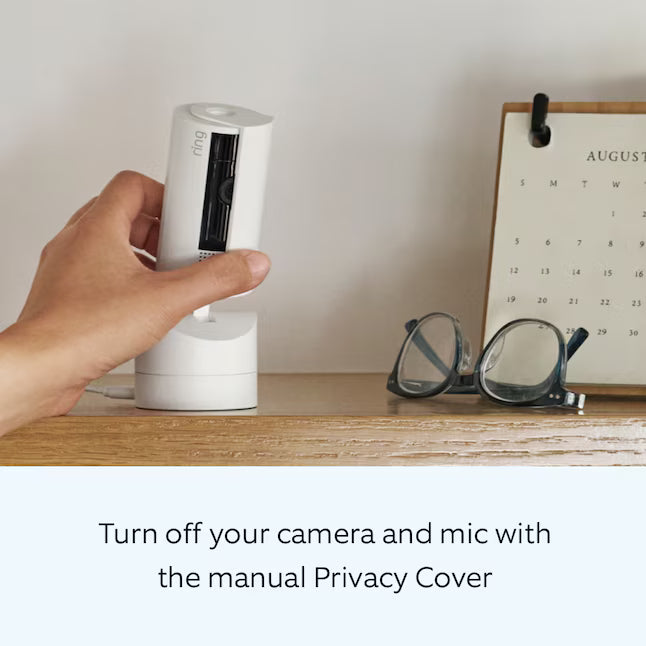 Ring Pan-Tilt Indoor Cam with 360 Degree Horizontal Pan Coverage, Live View & Two-Way Talk, and HD Video, Blush